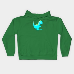 Blue Dinosaur Period Kids Hoodie